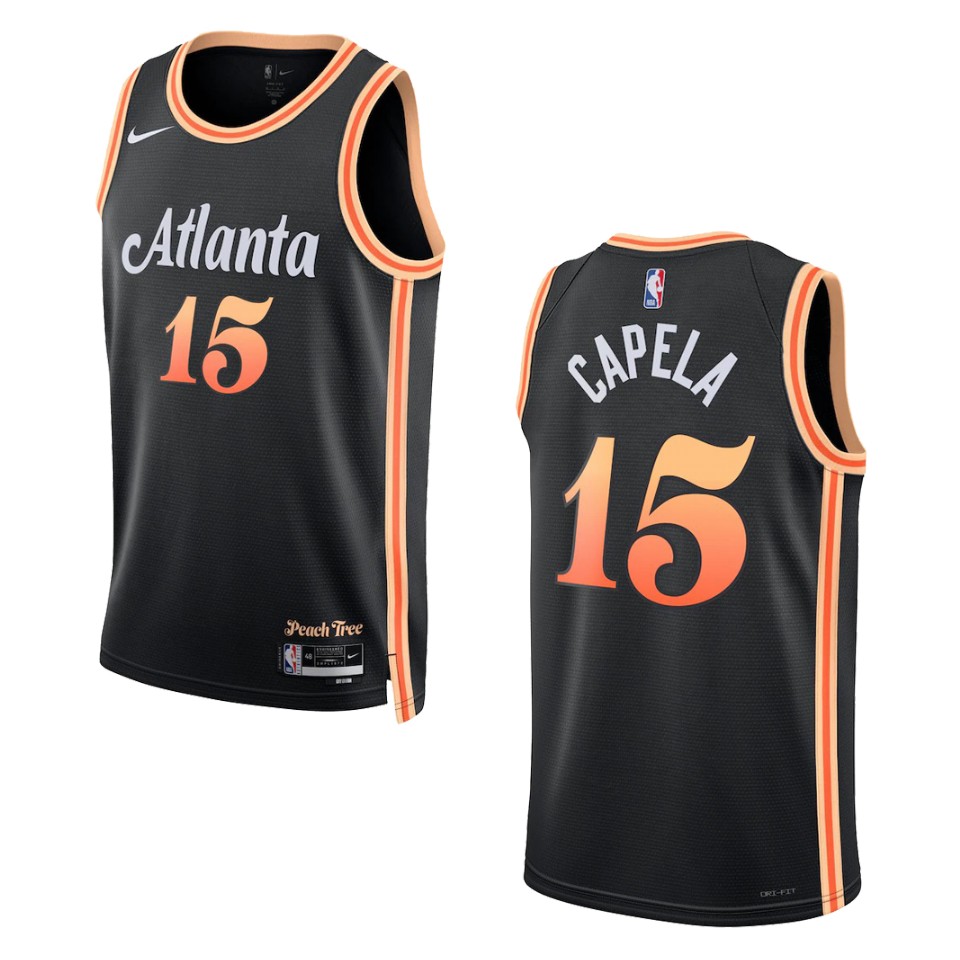 Clint Capela Black City Edition 2022-23 Atlanta Hawks Swingman Basketball Jersey