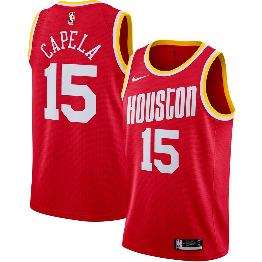 Clint Capela Houston Rockets Nike Hardwood Classics Finished Swingman Basketball Jersey - Red