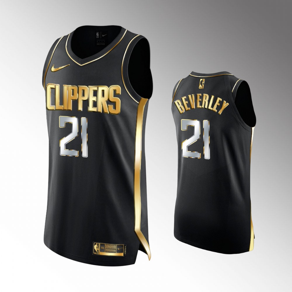 Clippers Patrick Beverley Golden Edition Black Basketball Jersey