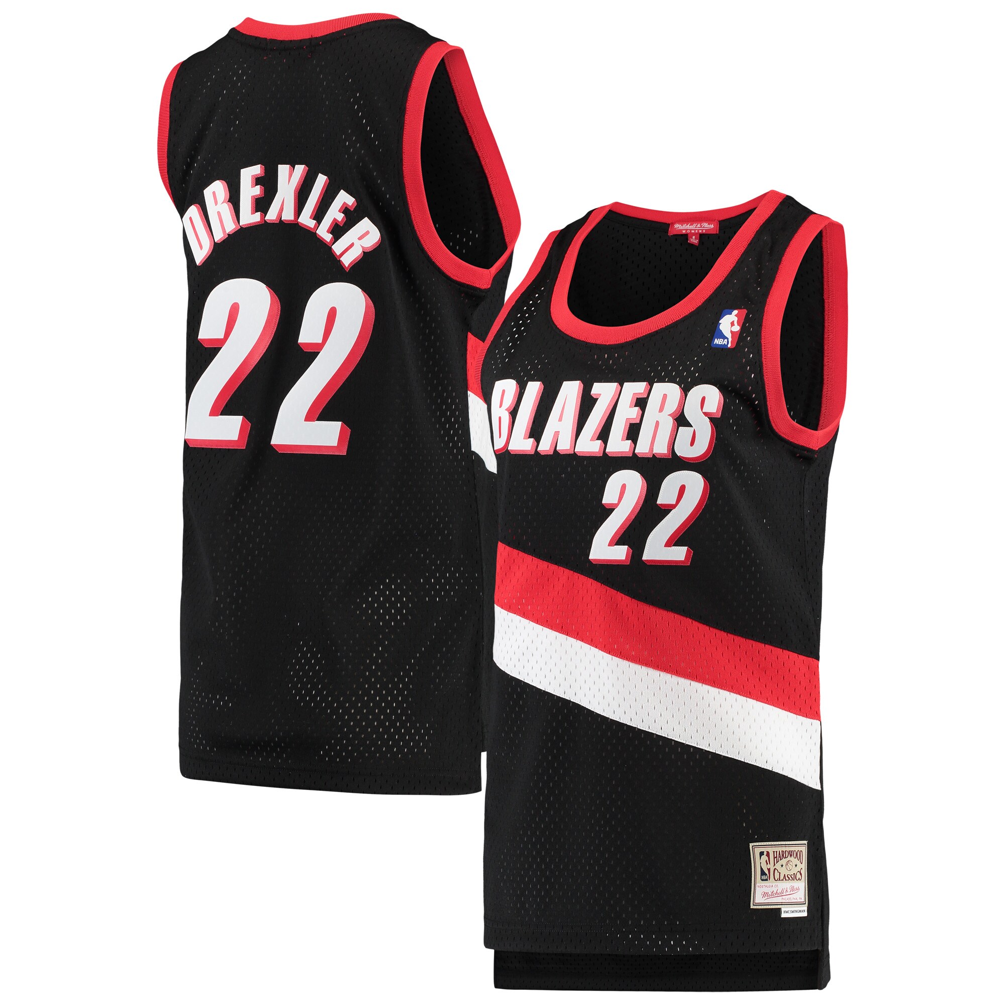 Clyde Drexler Portland Trail Blazers Mitchell & Ness Women's 1991/92 Hardwood Classics Swingman Basketball Jersey - Black