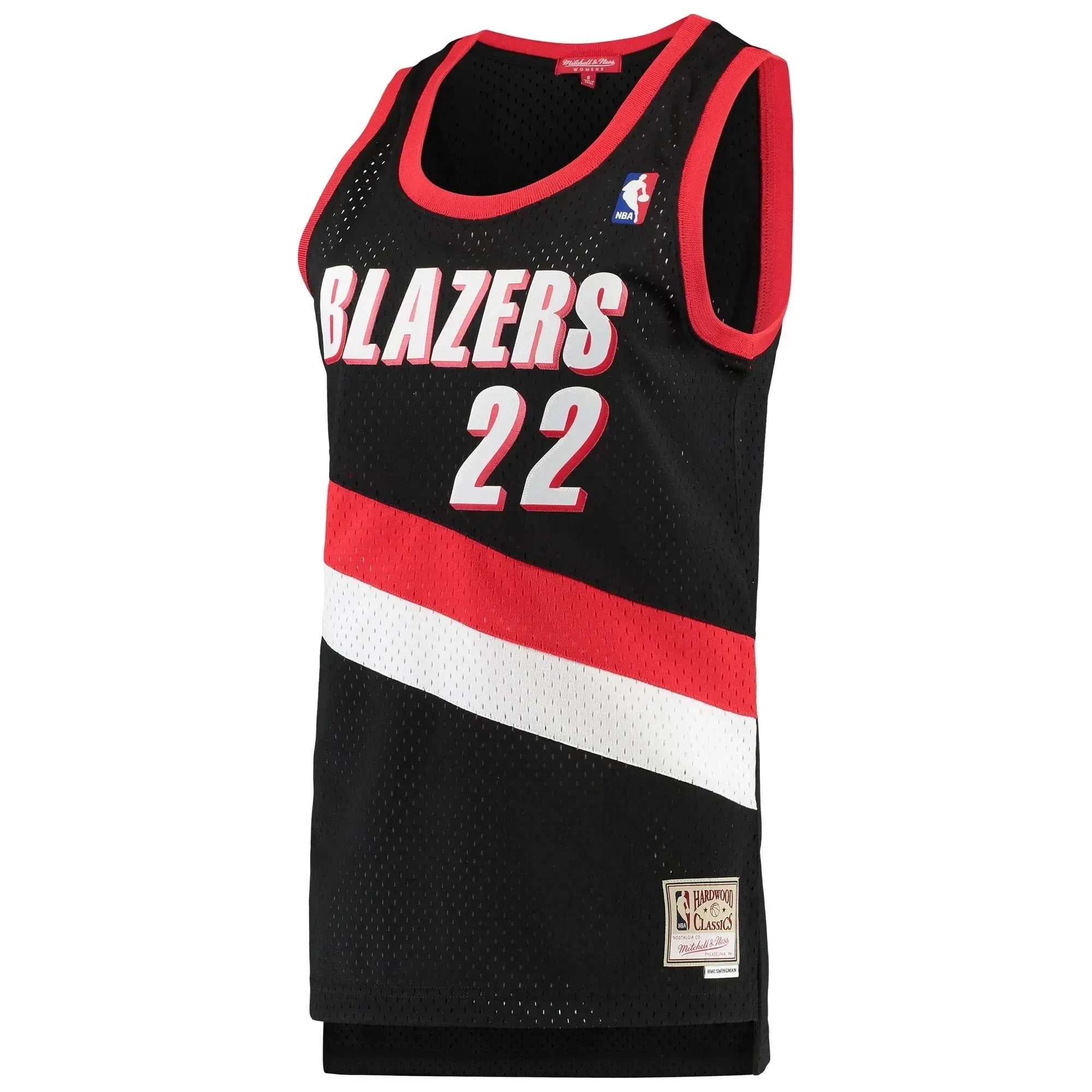 Alternative view of Clyde Drexler Portland Trail Blazers Mitchell & Ness Women's 1991-92 Hardwood Classics Swingman Basketball Jersey - Black - JS445 