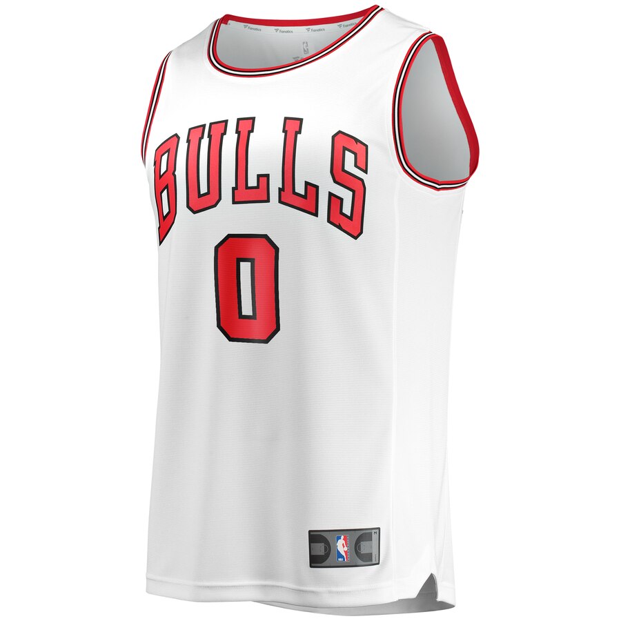 Alternative view of Coby White Chicago Bulls Fanatics Branded Fast Break Replica Basketball Jersey White - Association Edition