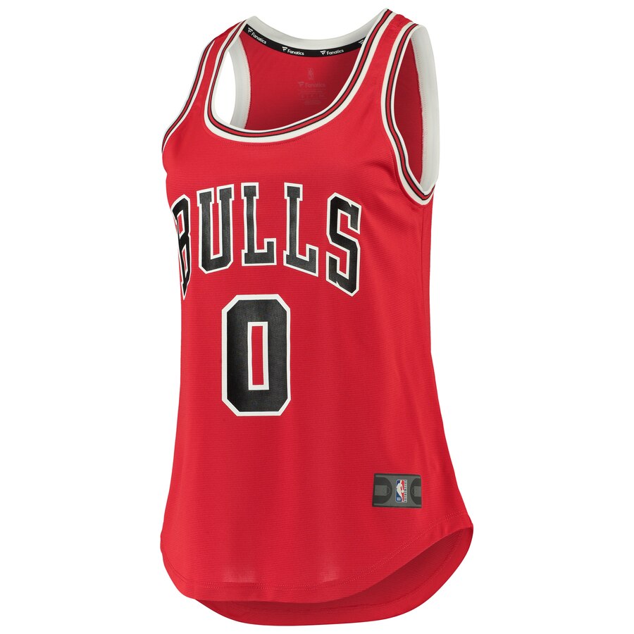 Alternative view of Coby White Chicago Bulls Fanatics Branded Women's 2019/20 Fast Break Team Tank Basketball Jersey - Icon Edition - Red