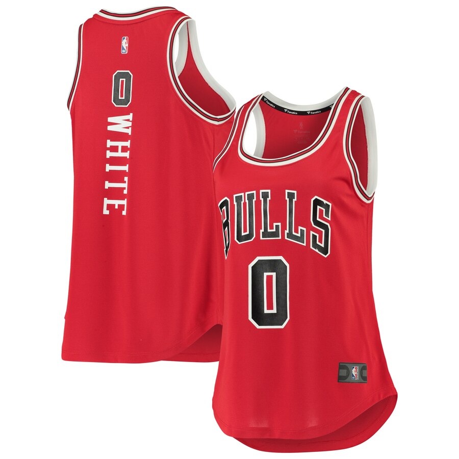 Coby White Chicago Bulls Fanatics Branded Women's 2019/20 Fast Break Team Tank Basketball Jersey - Icon Edition - Red