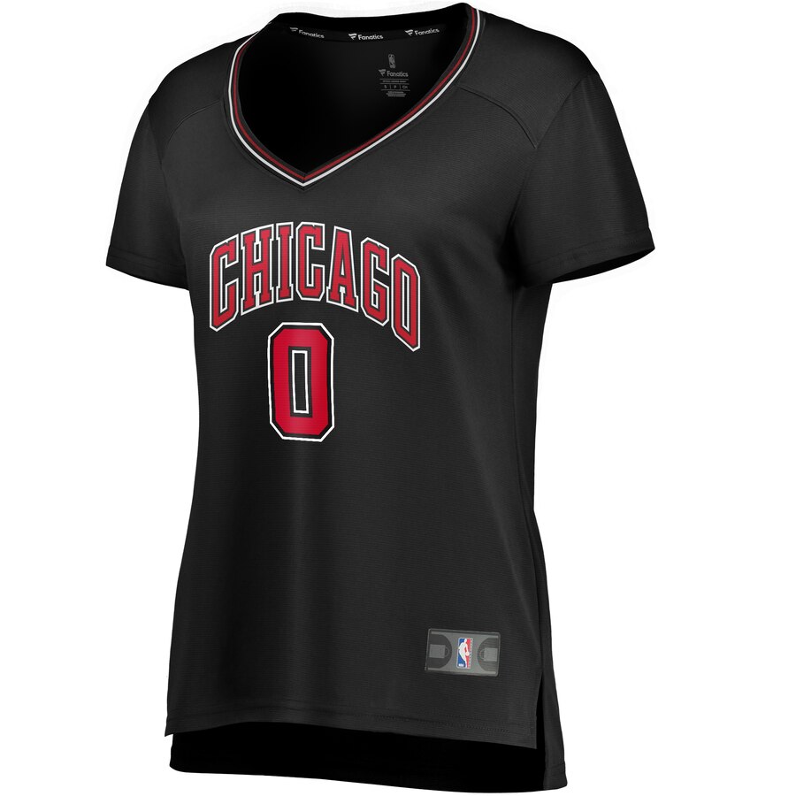 Alternative view of Coby White Chicago Bulls Fanatics Branded Women's Fast Break Replica Basketball Jersey Black - Statement Edition