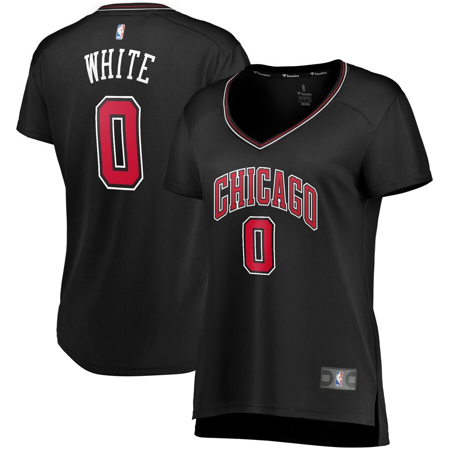 Coby White Chicago Bulls Fanatics Branded Women's Fast Break Replica Basketball Jersey Black - Statement Edition
