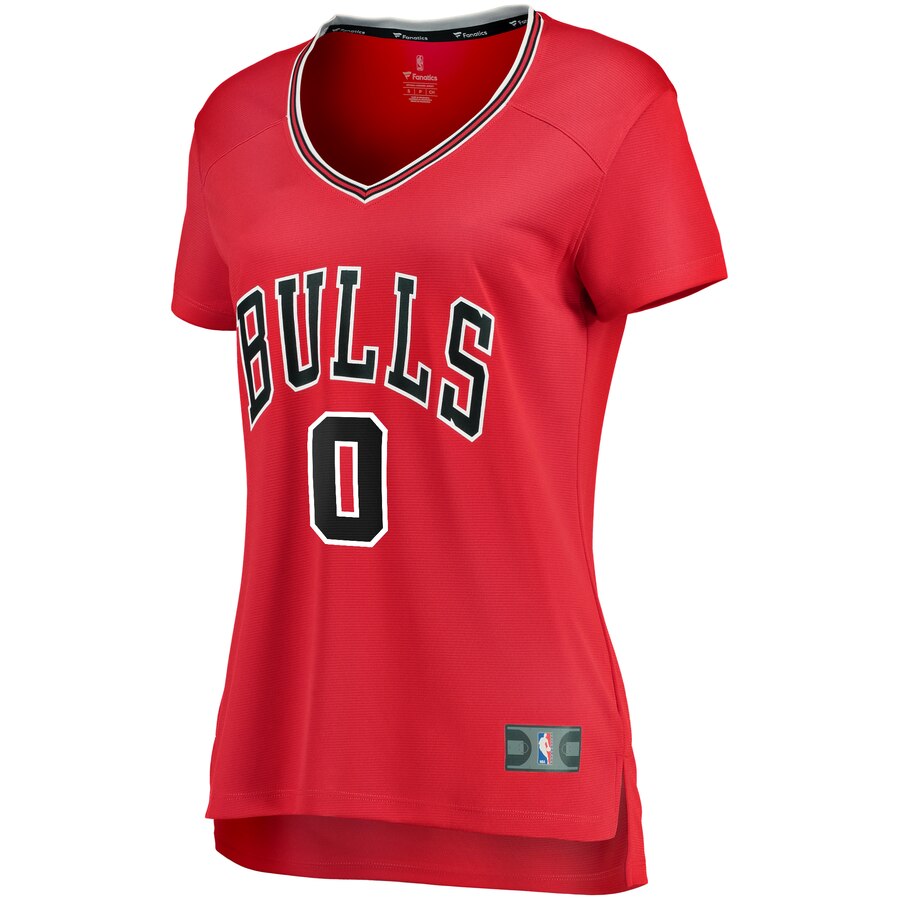 Alternative view of Coby White Chicago Bulls Fanatics Branded Women's Fast Break Replica Basketball Jersey Red - Icon Edition