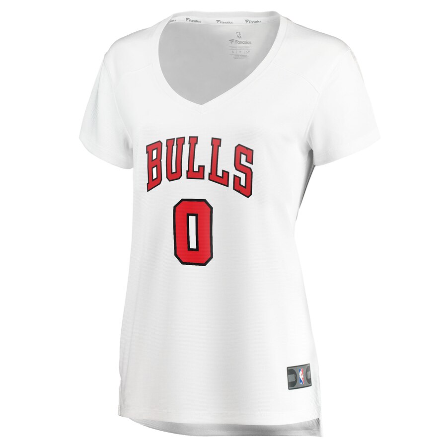 Alternative view of Coby White Chicago Bulls Fanatics Branded Women's Fast Break Replica Basketball Jersey White - Association Edition