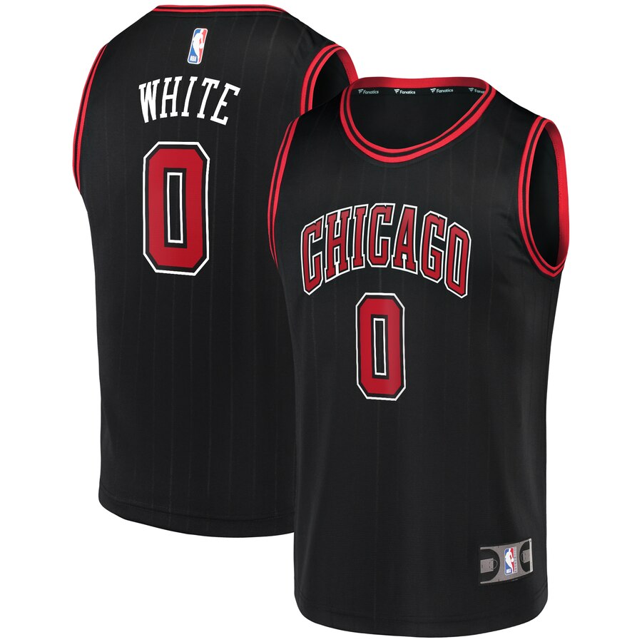 Coby White Chicago Bulls Fanatics Branded Youth Fast Break Player Replica Basketball Jersey - Statement Edition - Black