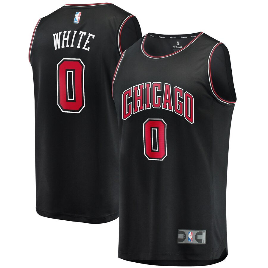 Coby White Chicago Bulls Fanatics Branded Youth Fast Break Replica Basketball Jersey Black - Statement Edition