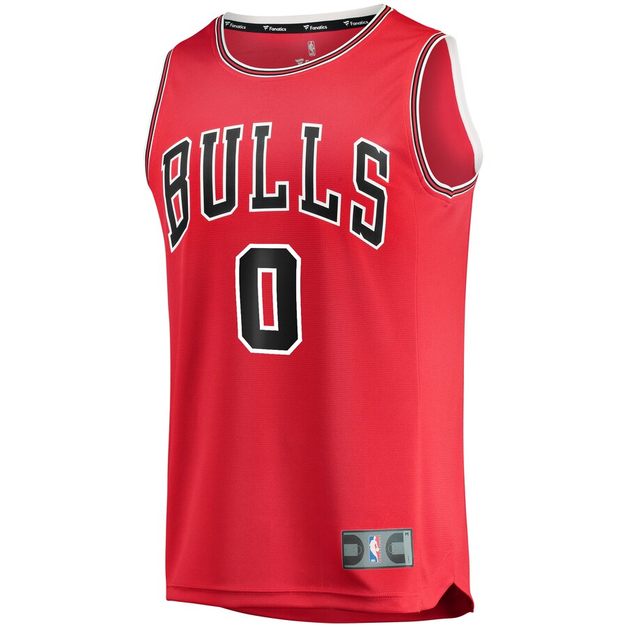 Alternative view of Coby White Chicago Bulls Fanatics Branded Youth Fast Break Replica Basketball Jersey Red - Icon Edition