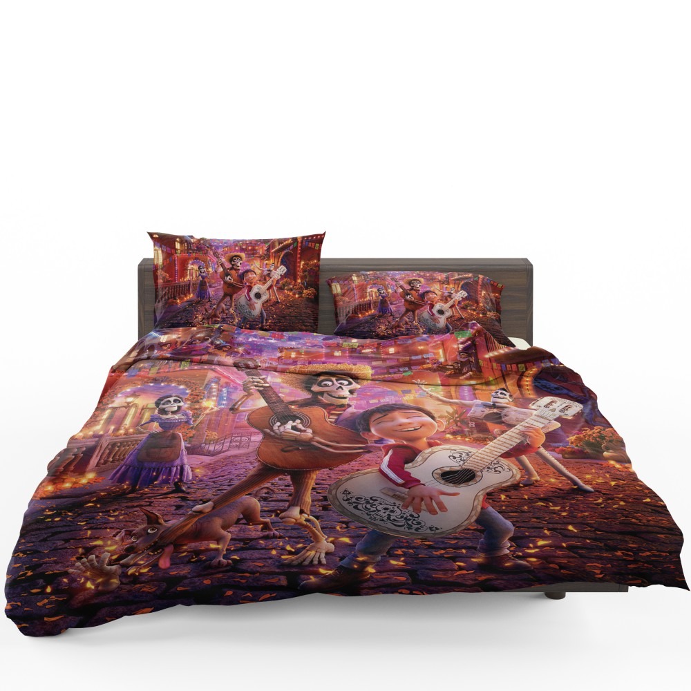 Coco Movie Coco Dante Ernesto De La Cruz Hector Imelda Rivera Bedding Set - Custom Bedding Set