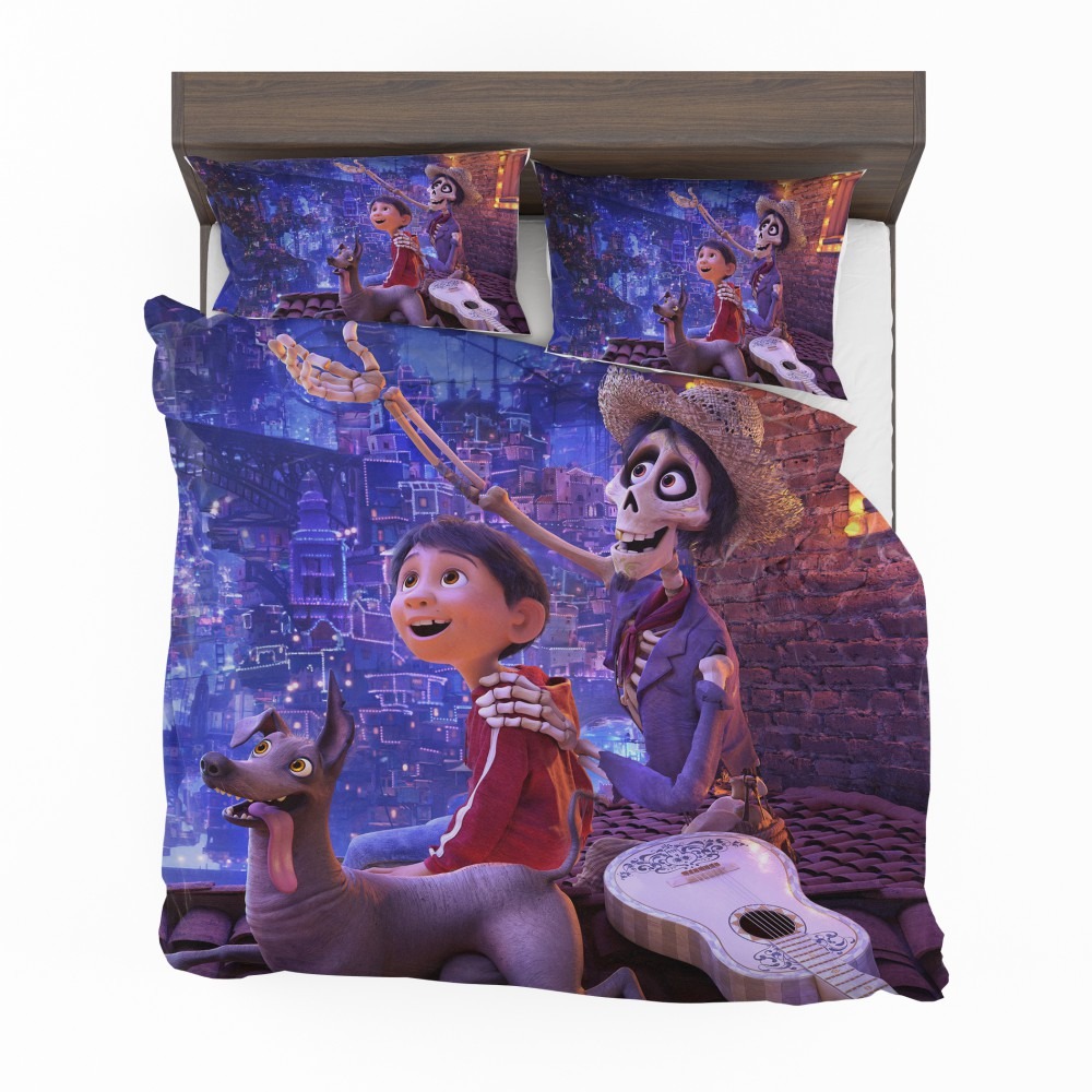 Alternative view of Coco Movie Dante Hector Miguel Rivera Bedding Set - Custom Bedding Set