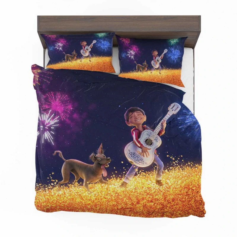 Alternative view of Coco Movie Miguel Rivera Dante Bedding Set - Custom Bedding Set