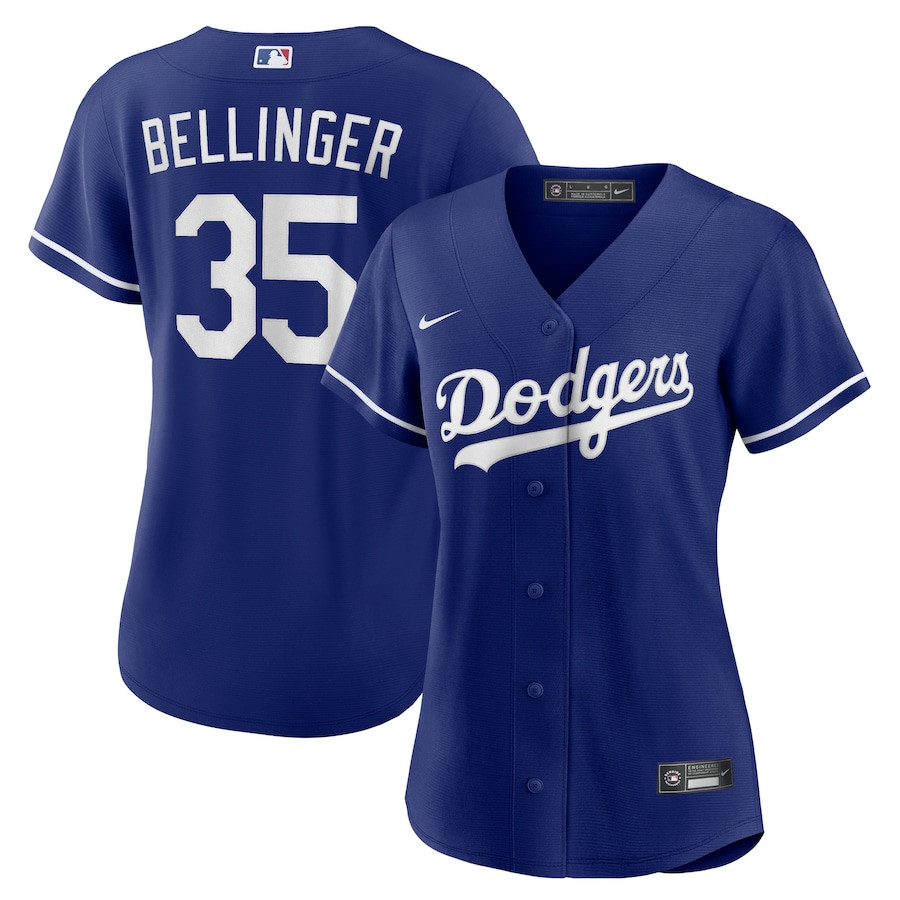 Cody Bellinger 35 Los Angeles Dodgers Alternate Women Baseball Jersey - Royal 