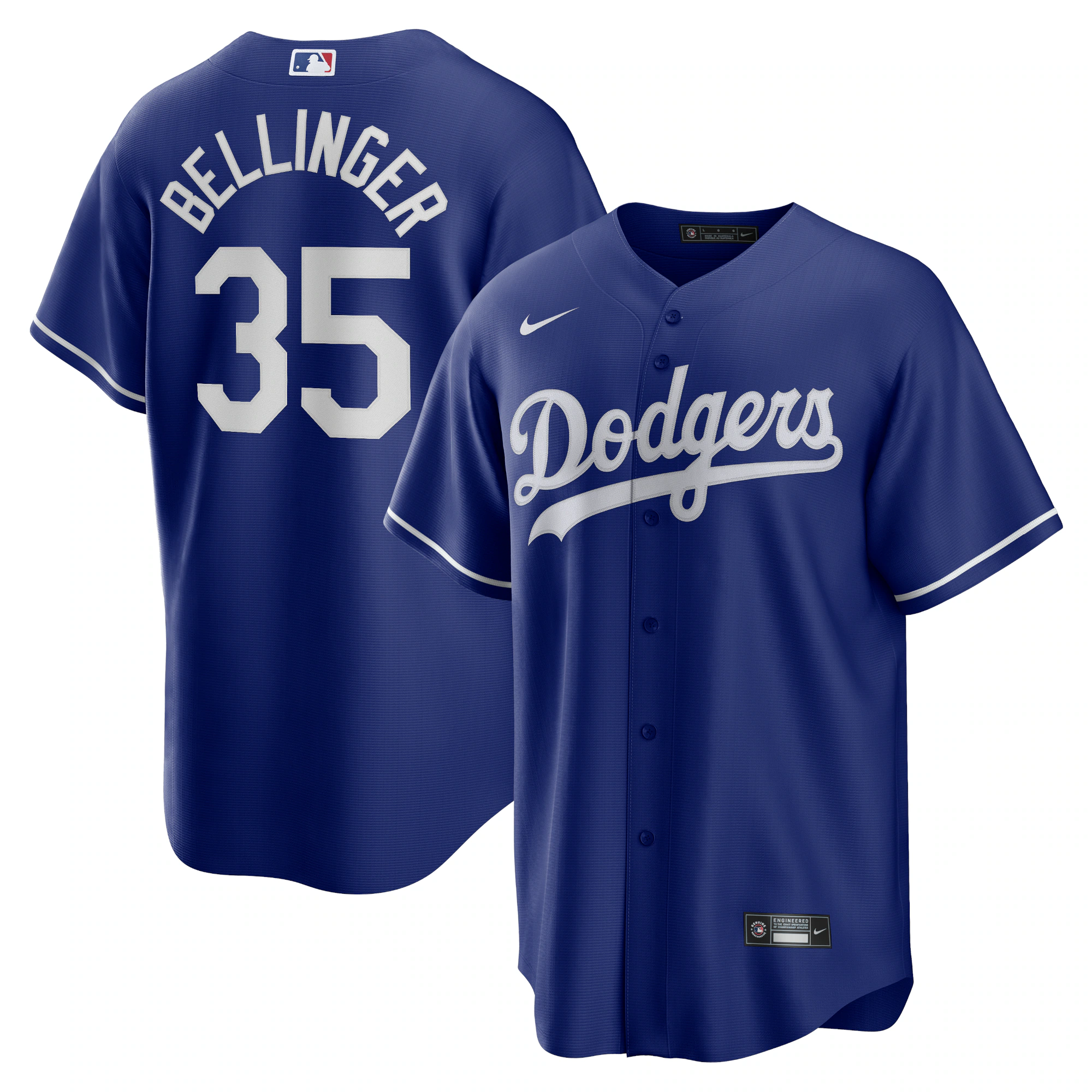 Alternative view of Cody Bellinger Los Angeles Dodgers Alternate Replica Player Name Baseball Jersey – Royal