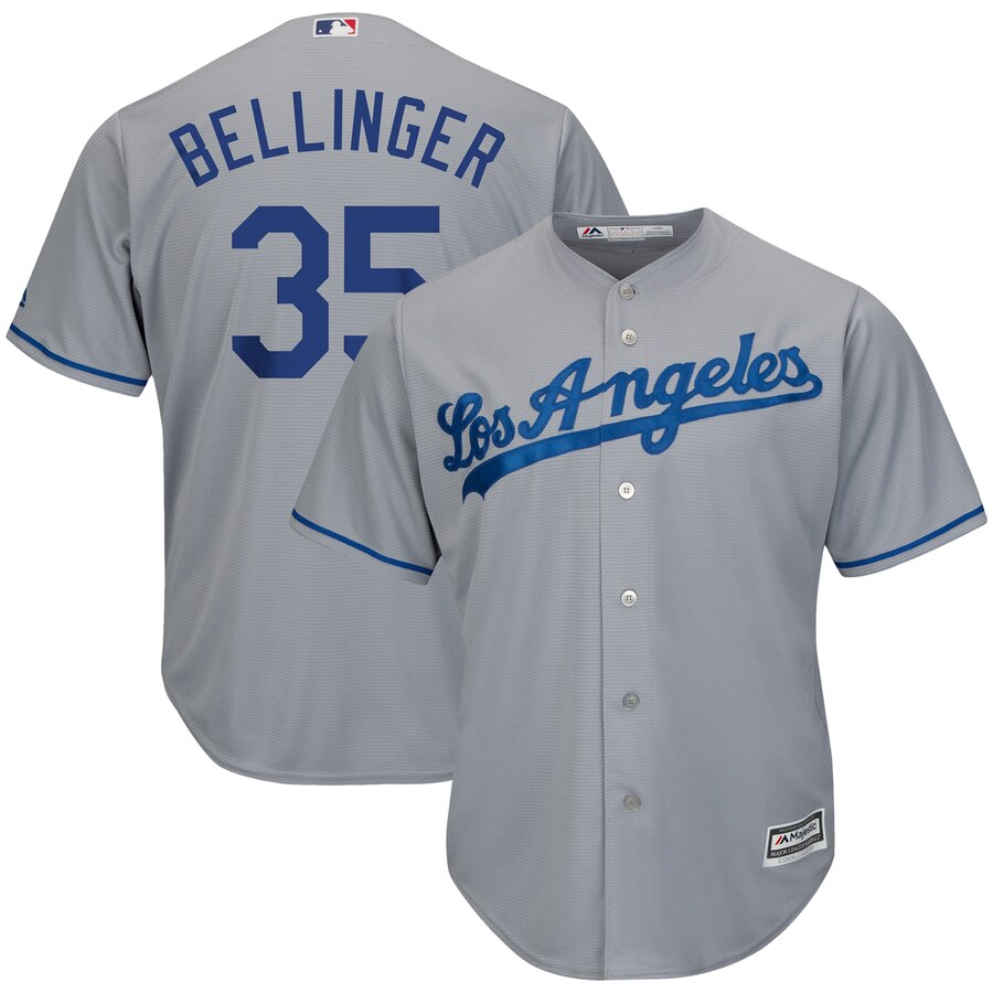 Cody Bellinger Los Angeles Dodgers Majestic Wordmark Cool Base Player Replica Baseball Jersey - Gray