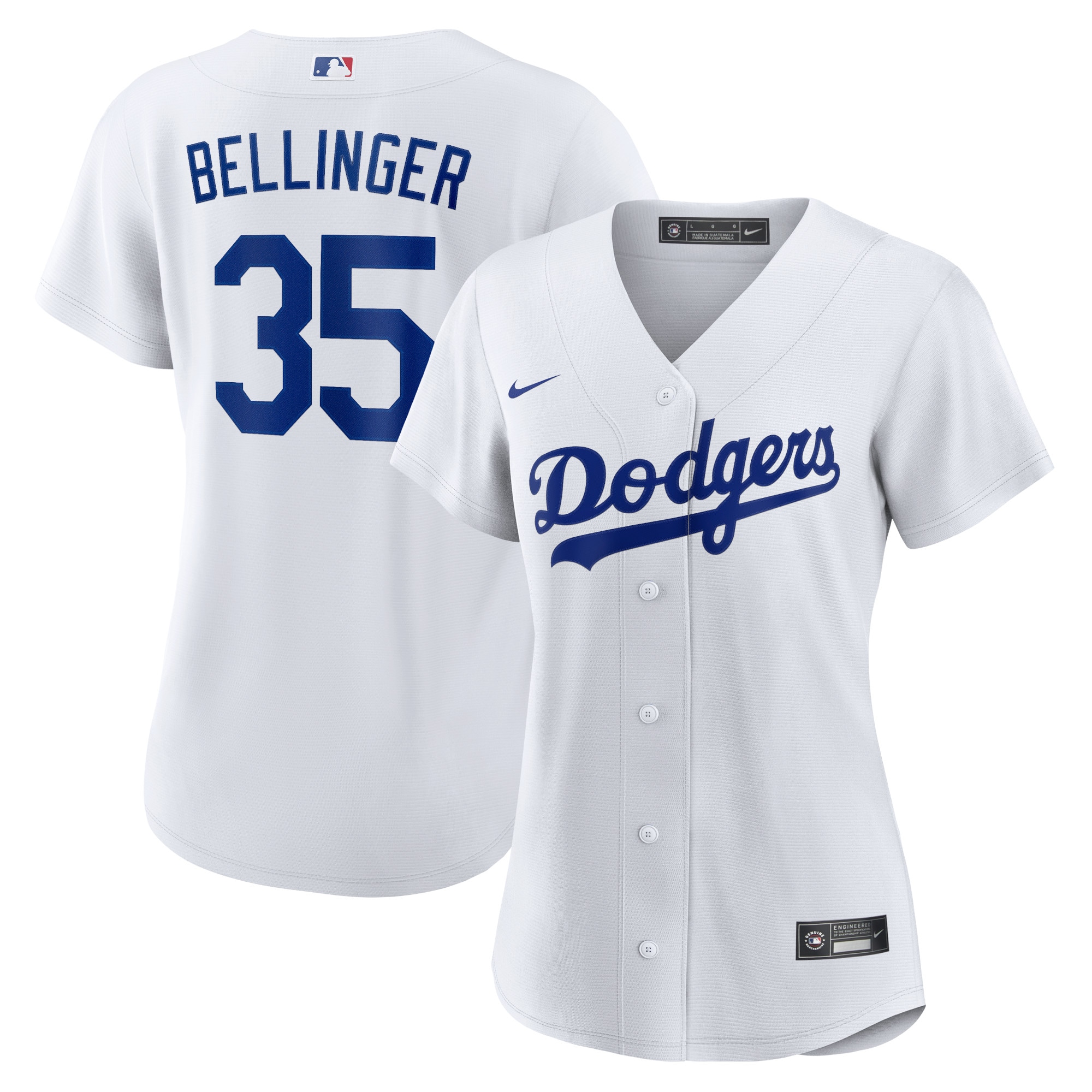 Alternative view of Cody Bellinger Los Angeles Dodgers Women’s Home Replica Player Baseball Jersey – White