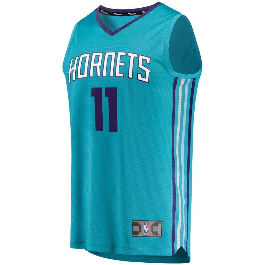 Alternative view of Cody Martin Charlotte Hornets Fanatics Branded Fast Break Replica Player Team Basketball Jersey - Icon Edition - Teal