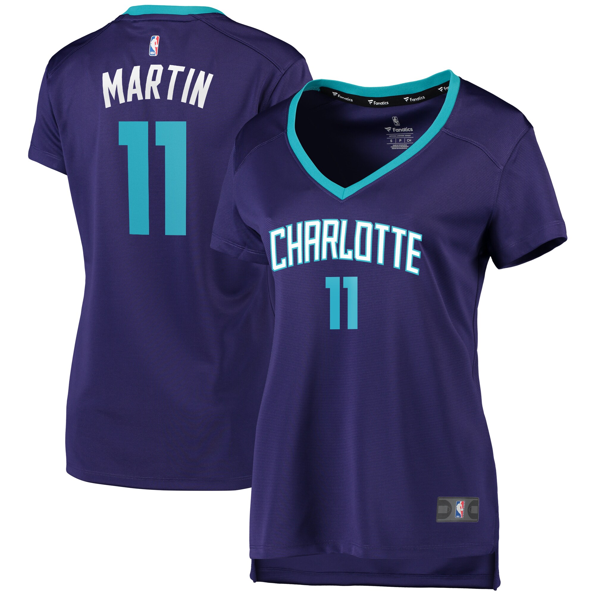 Alternative view of Cody Martin Charlotte Hornets Fanatics Branded Women's Fast Break Replica Player Basketball Jersey - Statement Edition - Purple