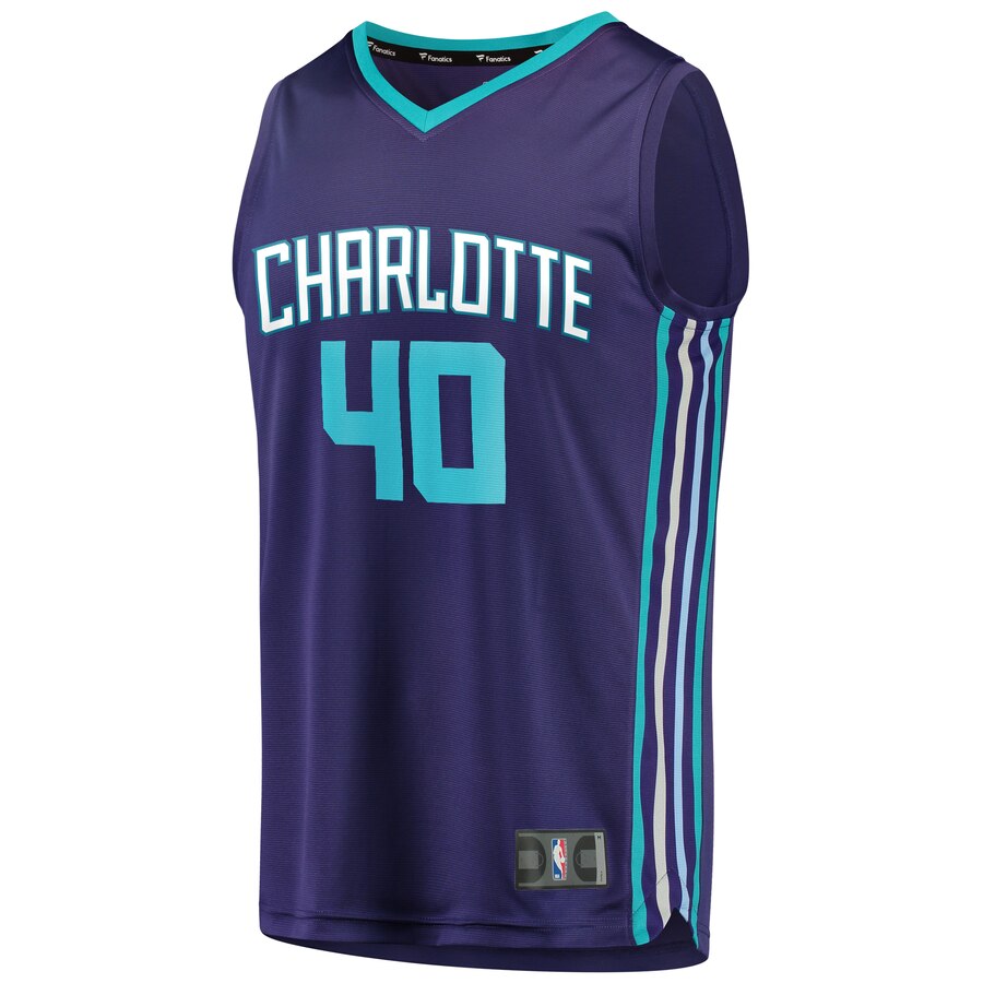 Alternative view of Cody Zeller Charlotte Hornets Fanatics Branded Youth Fast Break Replica Player Basketball Jersey - Statement Edition - Purple