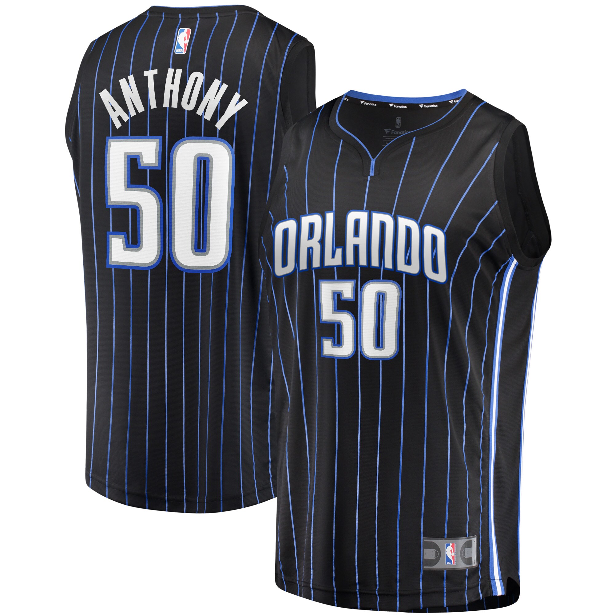 Cole Anthony Orlando Magic Fanatics Youth Fast Break Replica Jersey Black - Icon Edition