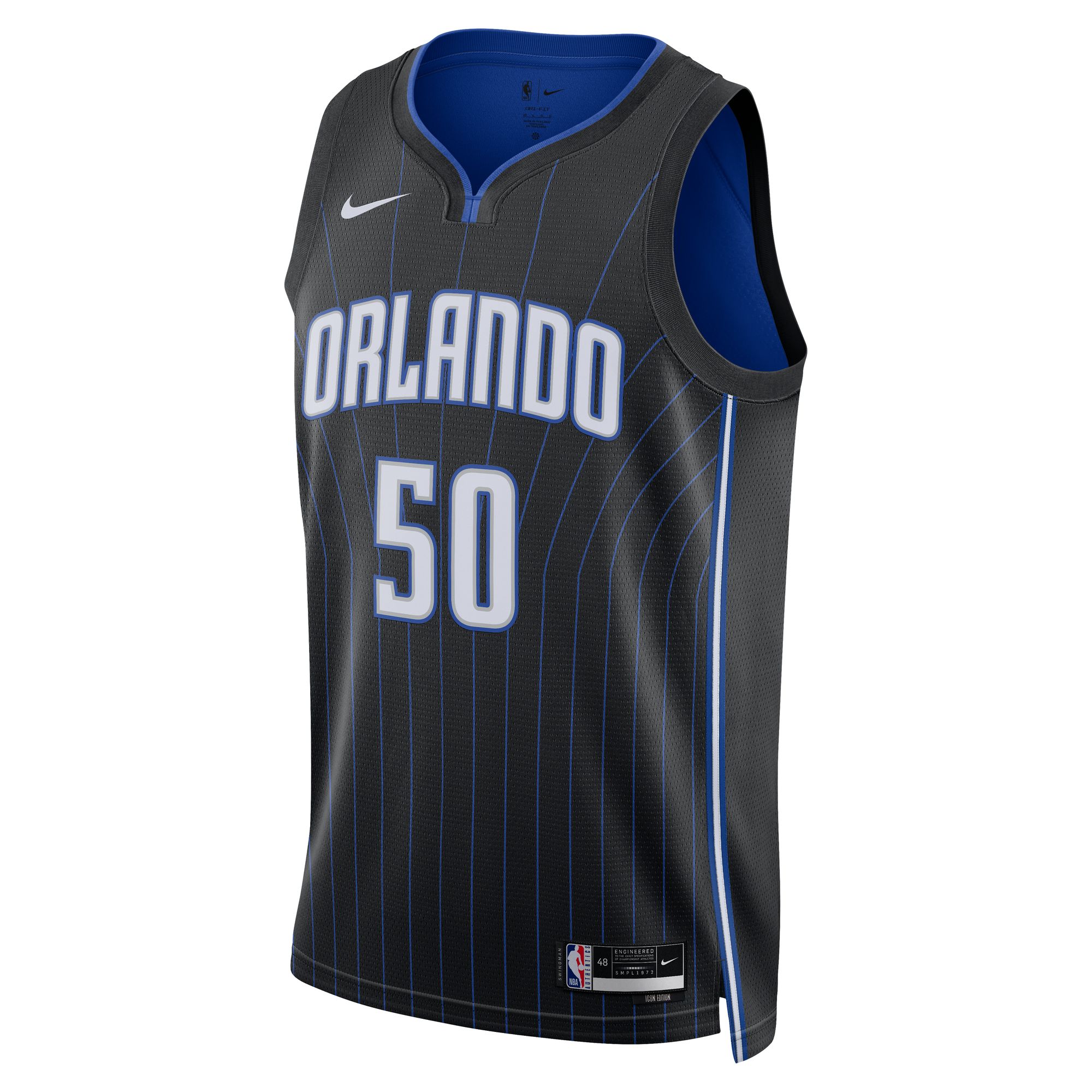 Alternative view of Cole Anthony Orlando Magic Unisex Swingman Basketball Jersey – Icon Edition – Black
