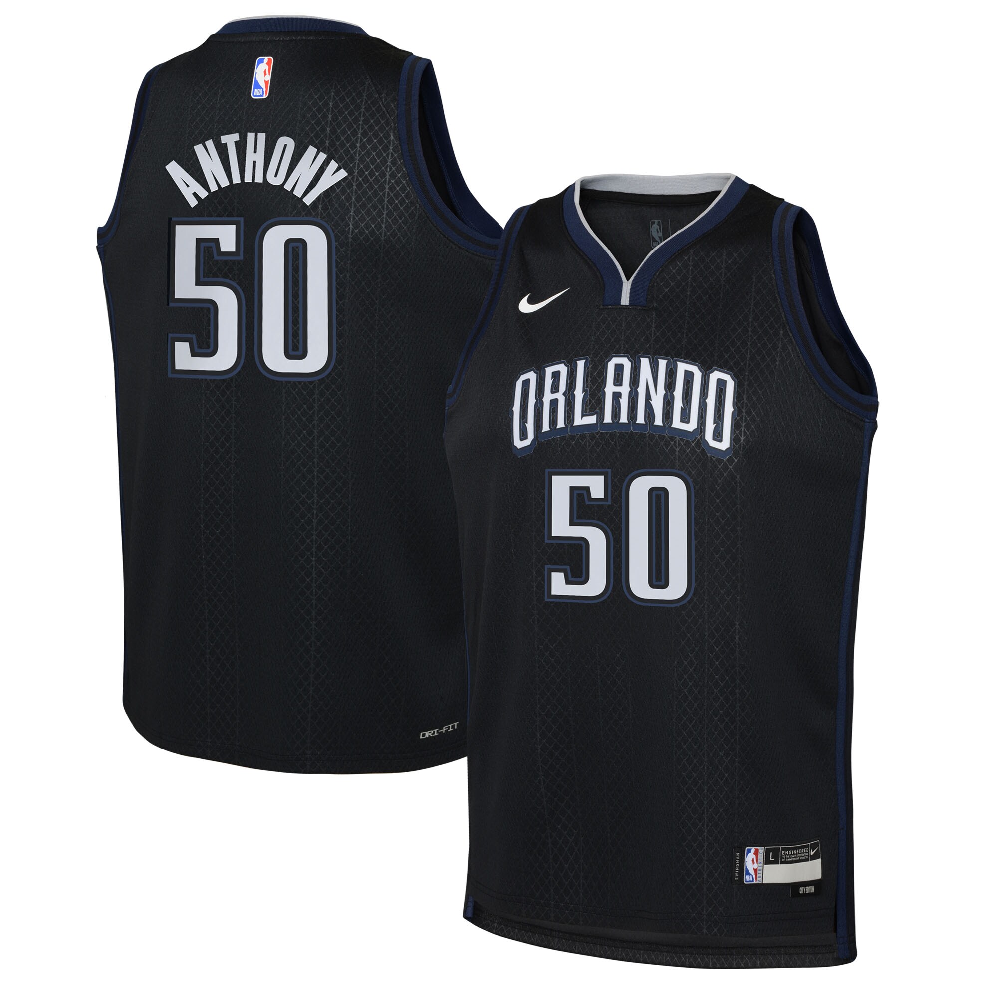 Cole Anthony Orlando Magic Youth 2022/23 Swingman Basketball Jersey – City Edition – Black