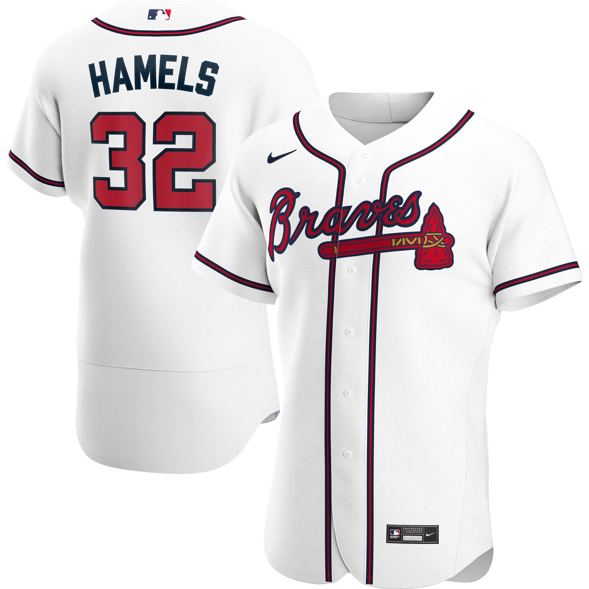 Cole Hamels Atlanta Braves Home Authentic Player Baseball Jersey - White