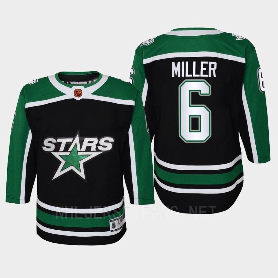 Colin Miller 6 Dallas Stars 2022 Special Edition 2.0 Retro Youth Hockey Jersey Black - JS633 