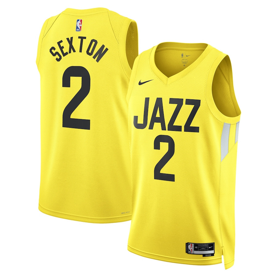 Colin Sexton 2 Utah Jazz Unisex Swingman Basketball Jersey - Icon Edition - Gold - JS800 