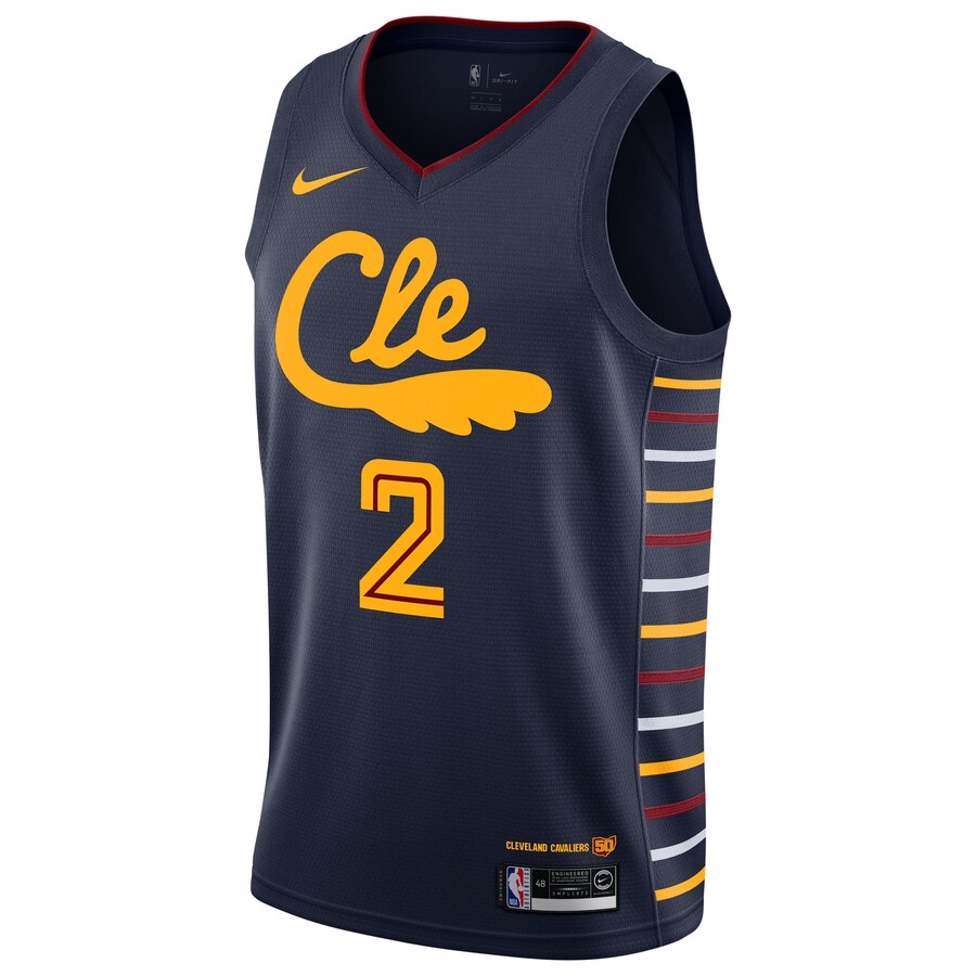 Alternative view of Collin Sexton Cleveland Cavaliers 2019/20 Finished Swingman Basketball Jersey Navy - City Edition