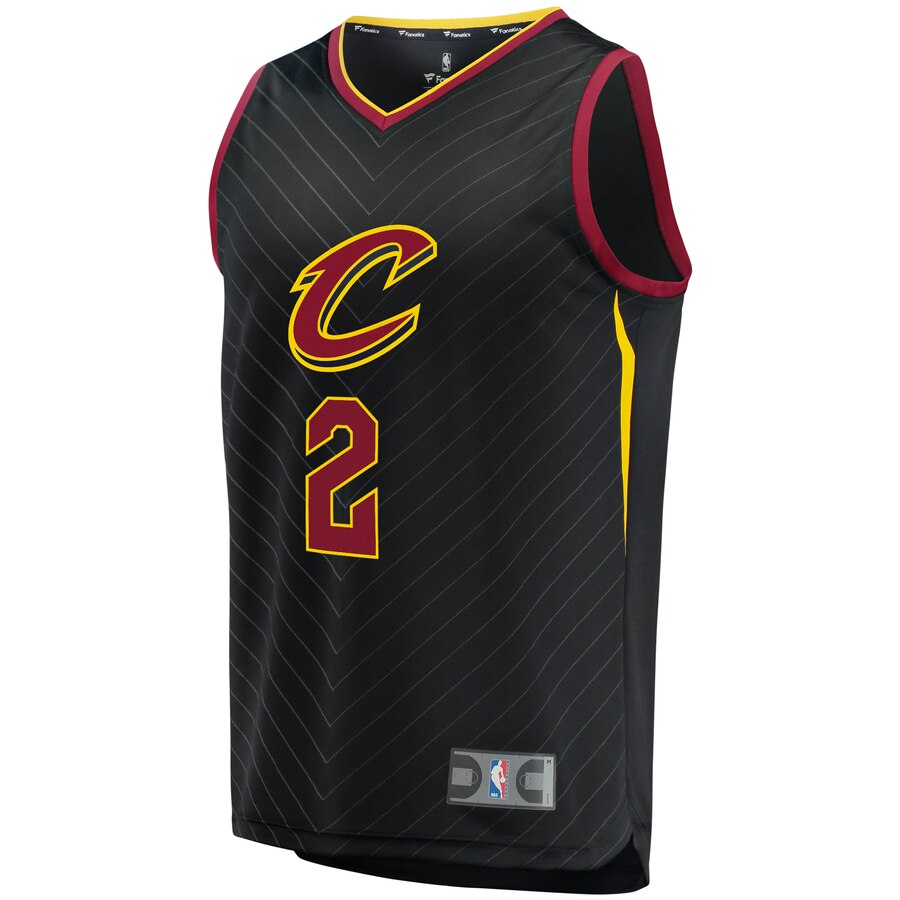 Alternative view of Collin Sexton Cleveland Cavaliers Fanatics Branded Fast Break Alternate Basketball Jersey - Black