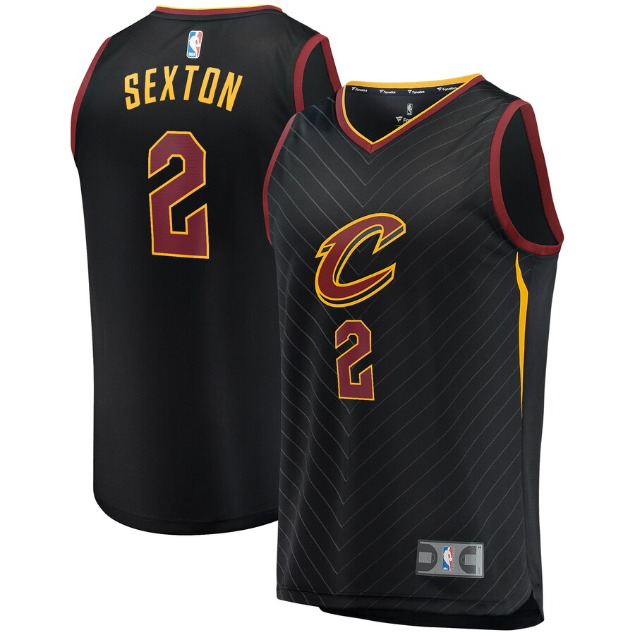 Collin Sexton Cleveland Cavaliers Fanatics Branded Fast Break Replica Player Basketball Jersey - Black - Statement Edition