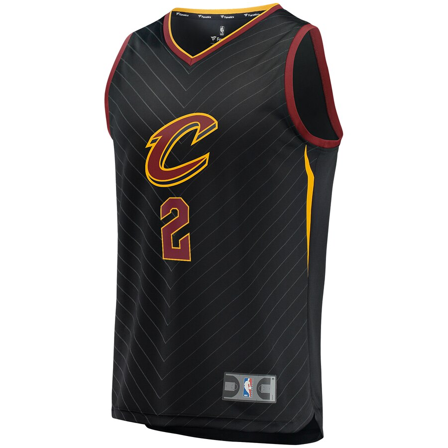 Alternative view of Collin Sexton Cleveland Cavaliers Fanatics Branded Fast Break Replica Player Basketball Jersey - Black - Statement Edition