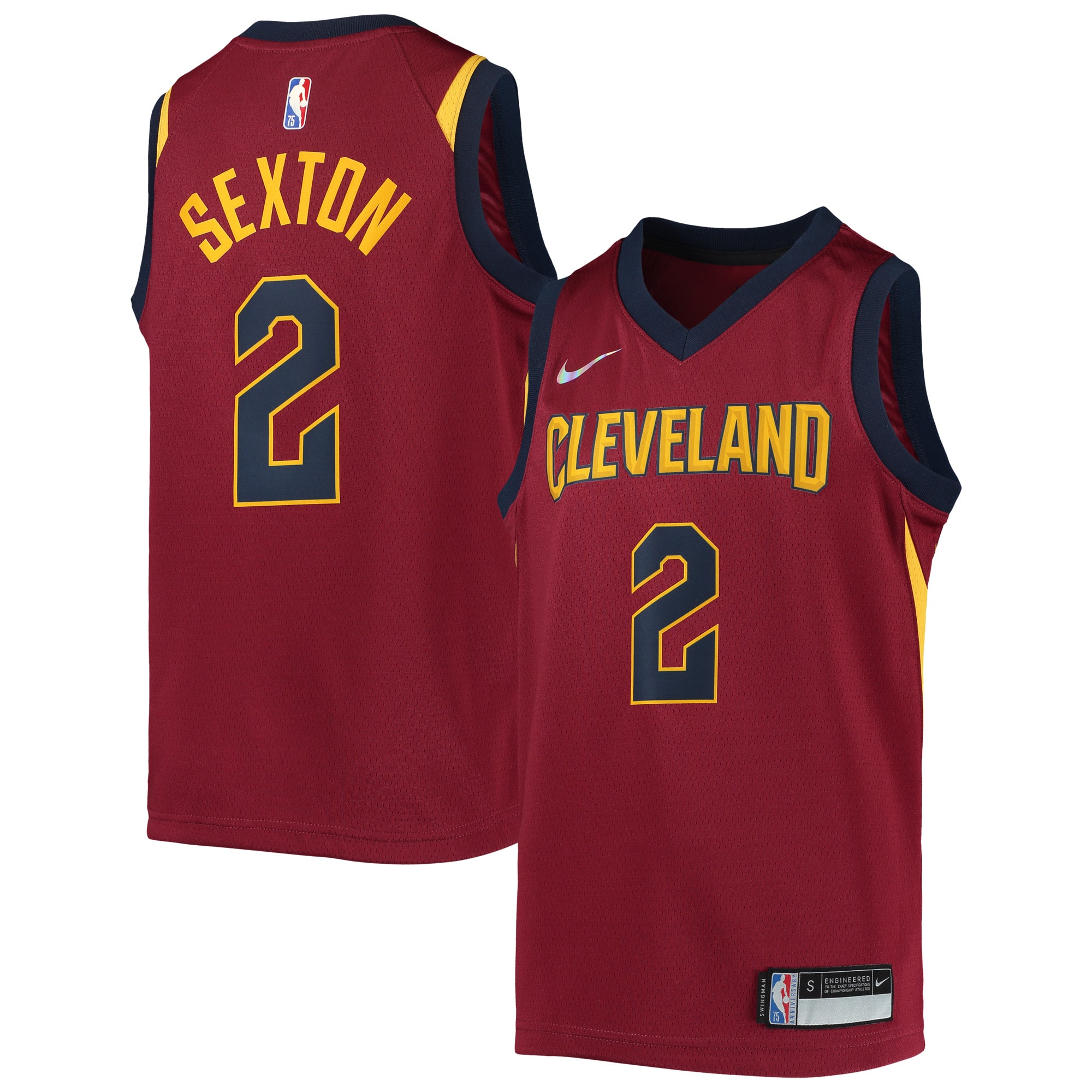 Collin Sexton Cleveland Cavaliers Youth 2021/22 Diamond Swingman Basketball Jersey - Icon Edition - Wine