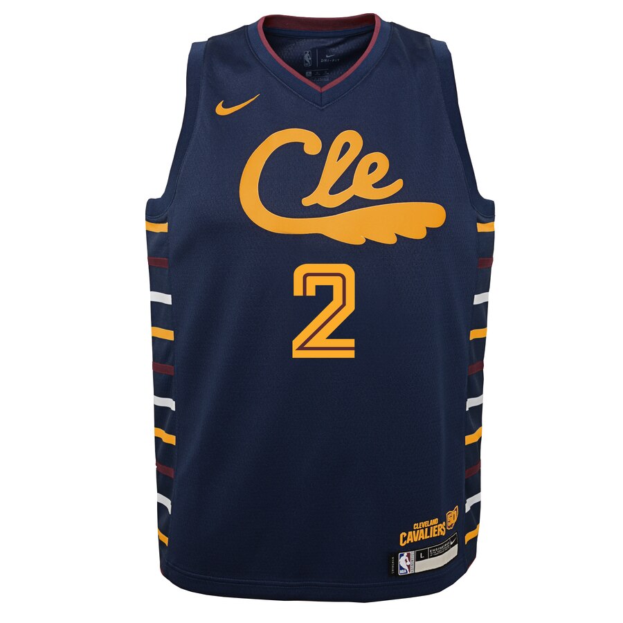 Alternative view of Collin Sexton Cleveland Cavaliers Youth Swingman Basketball Jersey Navy - City Edition