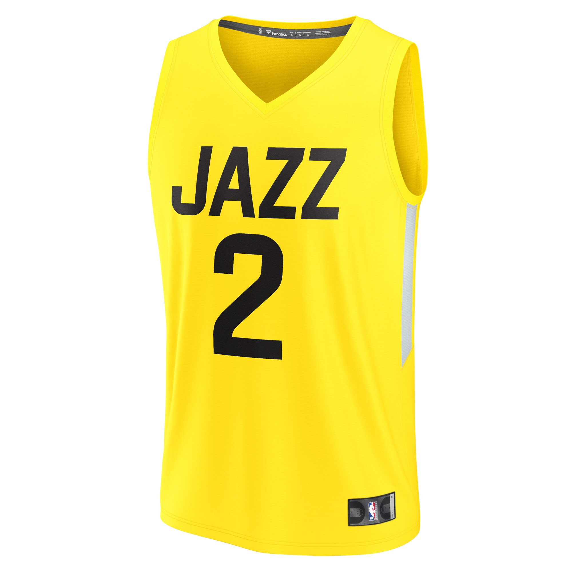 Alternative view of Collin Sexton Utah Jazz Fanatics Fast Break Replica Basketball Jersey - Icon Edition - Gold