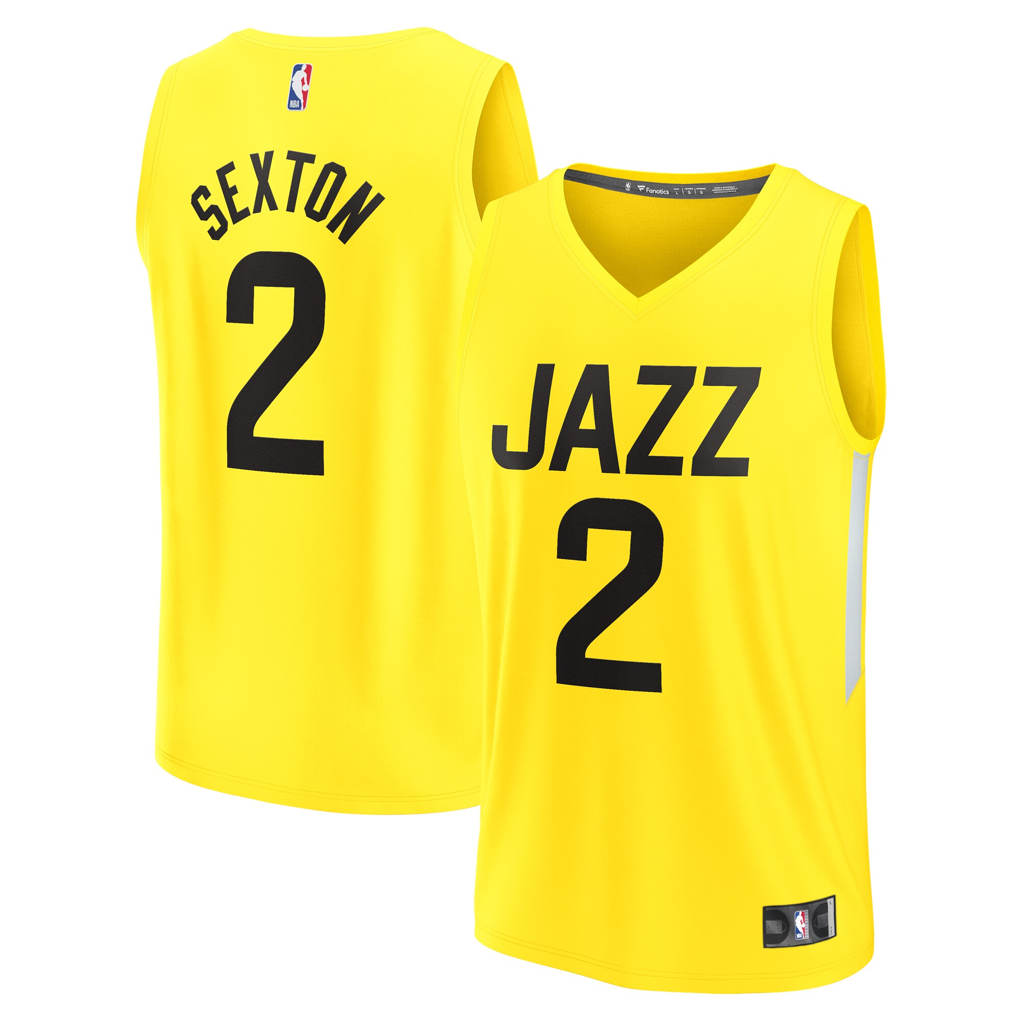 Collin Sexton Utah Jazz Fanatics Youth Fast Break Player Basketball Jersey - Icon Edition - Yellow