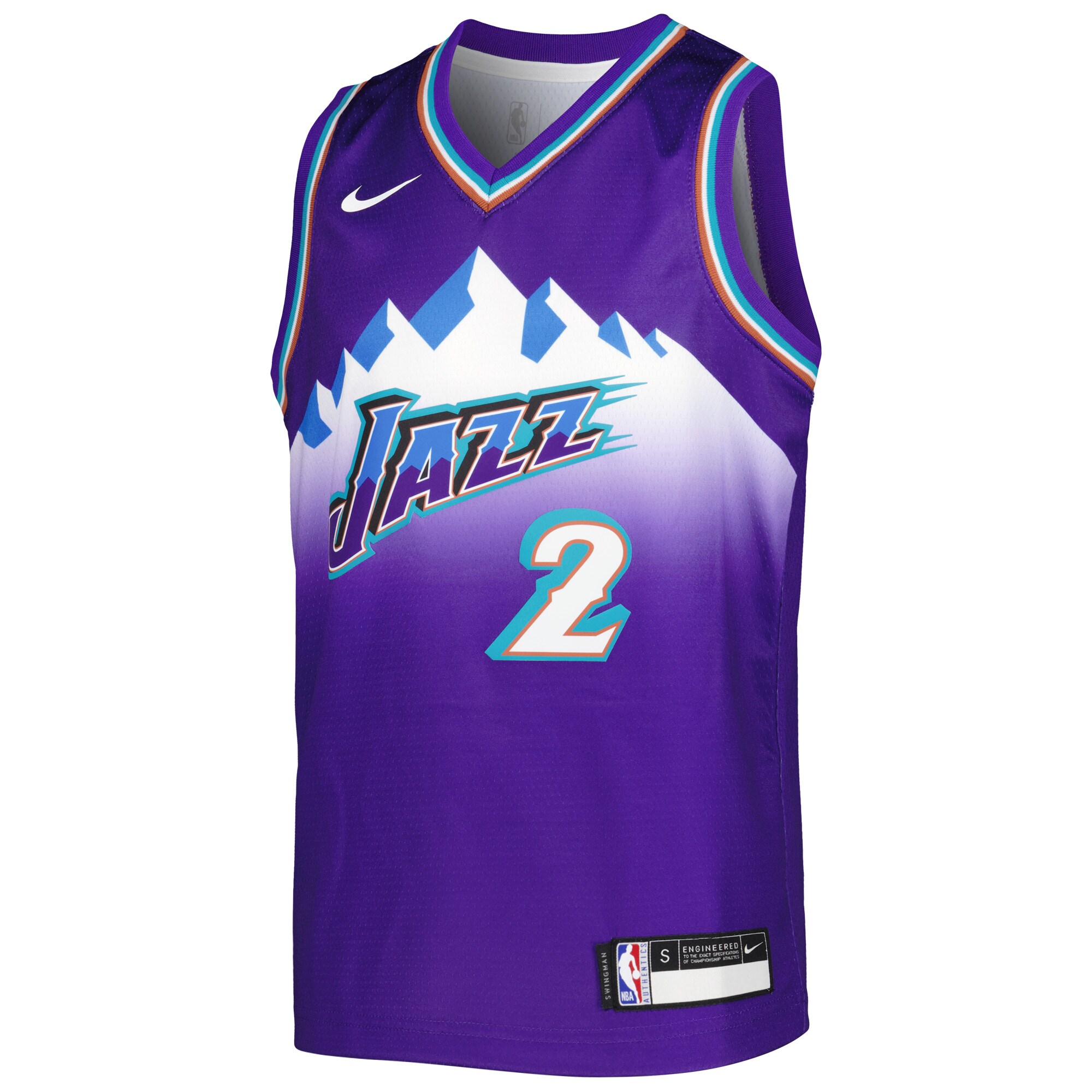 Alternative view of Collin Sexton Utah Jazz Youth 2022/23 Swingman Basketball Jersey – City Edition – Purple