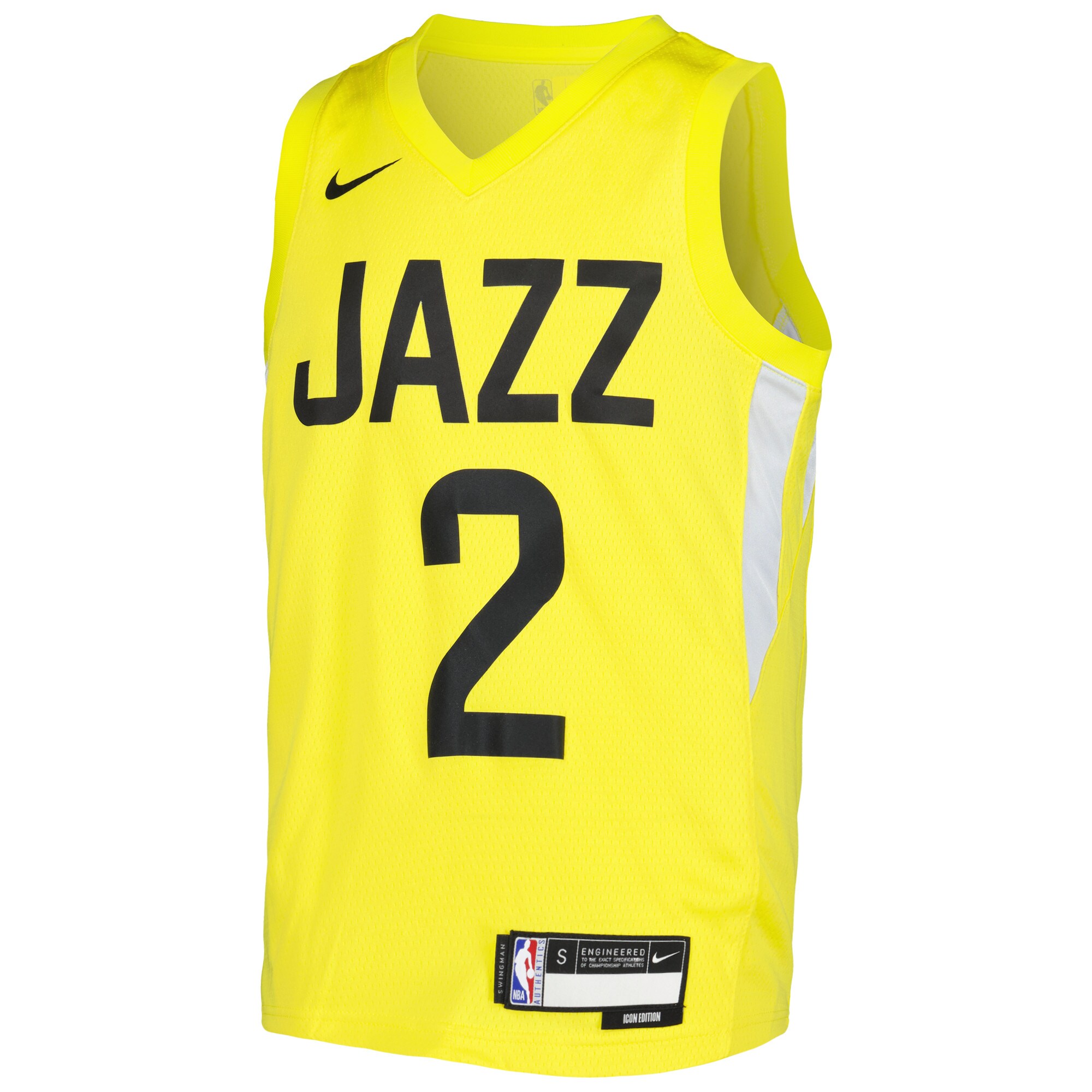 Alternative view of Collin Sexton Utah Jazz Youth Swingman Basketball Jersey - Icon Edition - Yellow
