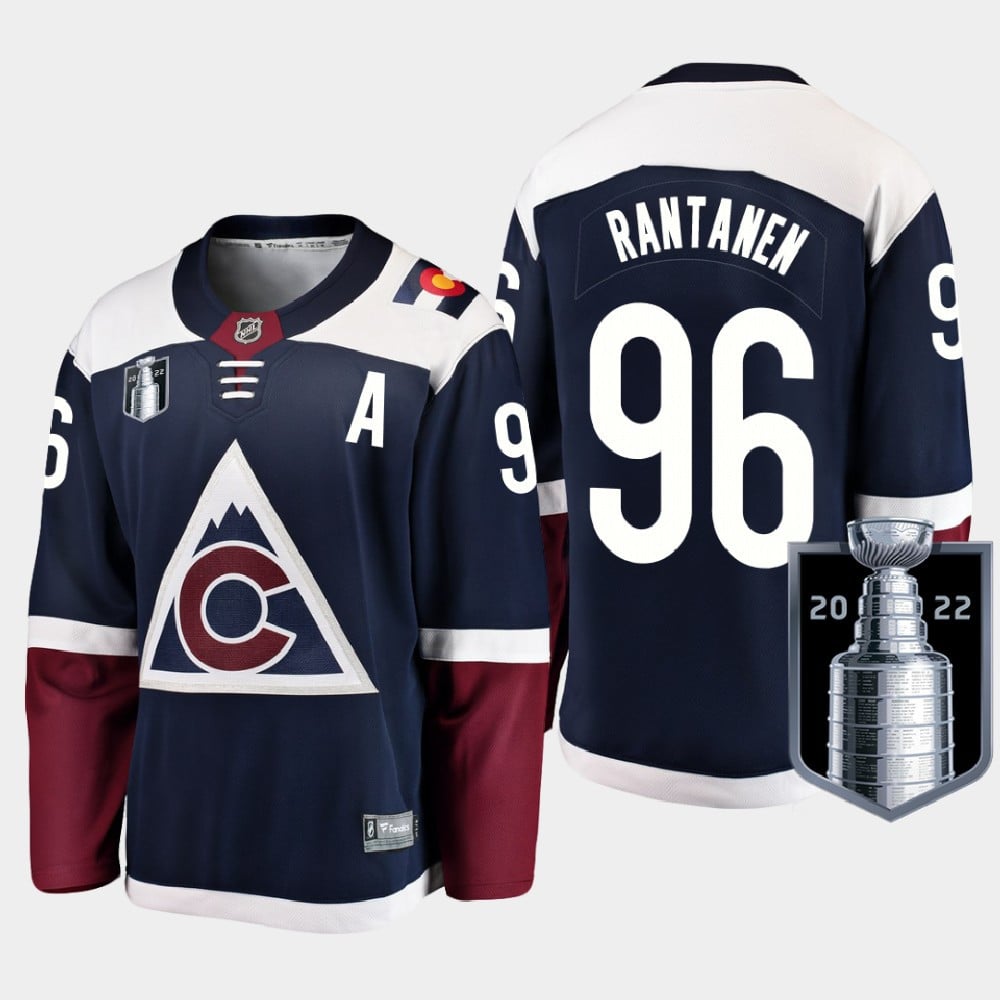 Colorado Avalanche 96 Mikko Rantanen Stanley Cup Final Navy Equipment Hockey Jersey Alternate - JS914 