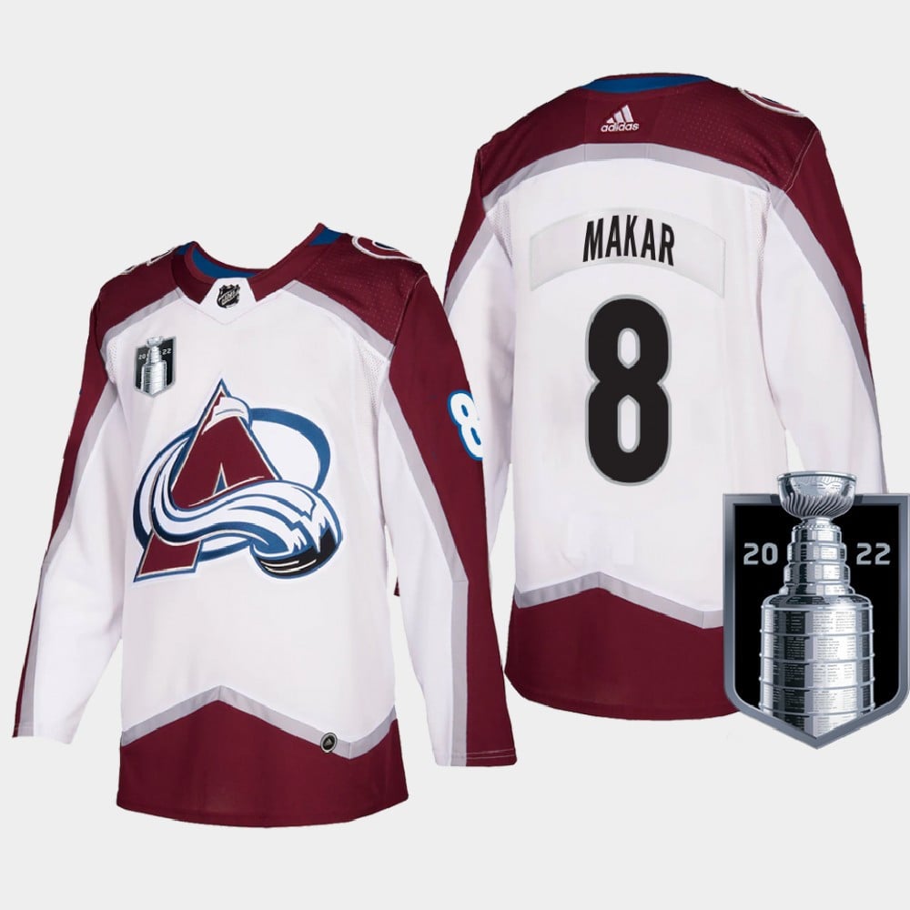 Colorado Avalanche Cale Makar 8 2022 Western Conference Champs White Hockey Jersey - JS417 