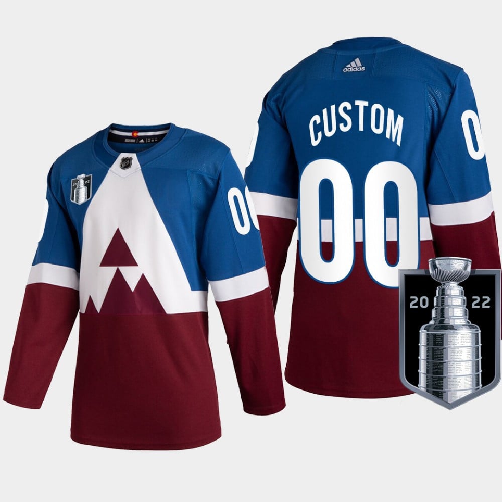 Colorado Avalanche Custom 00 2022 Western Champs Burgundy Hockey Jersey Stadium Series - JS974 