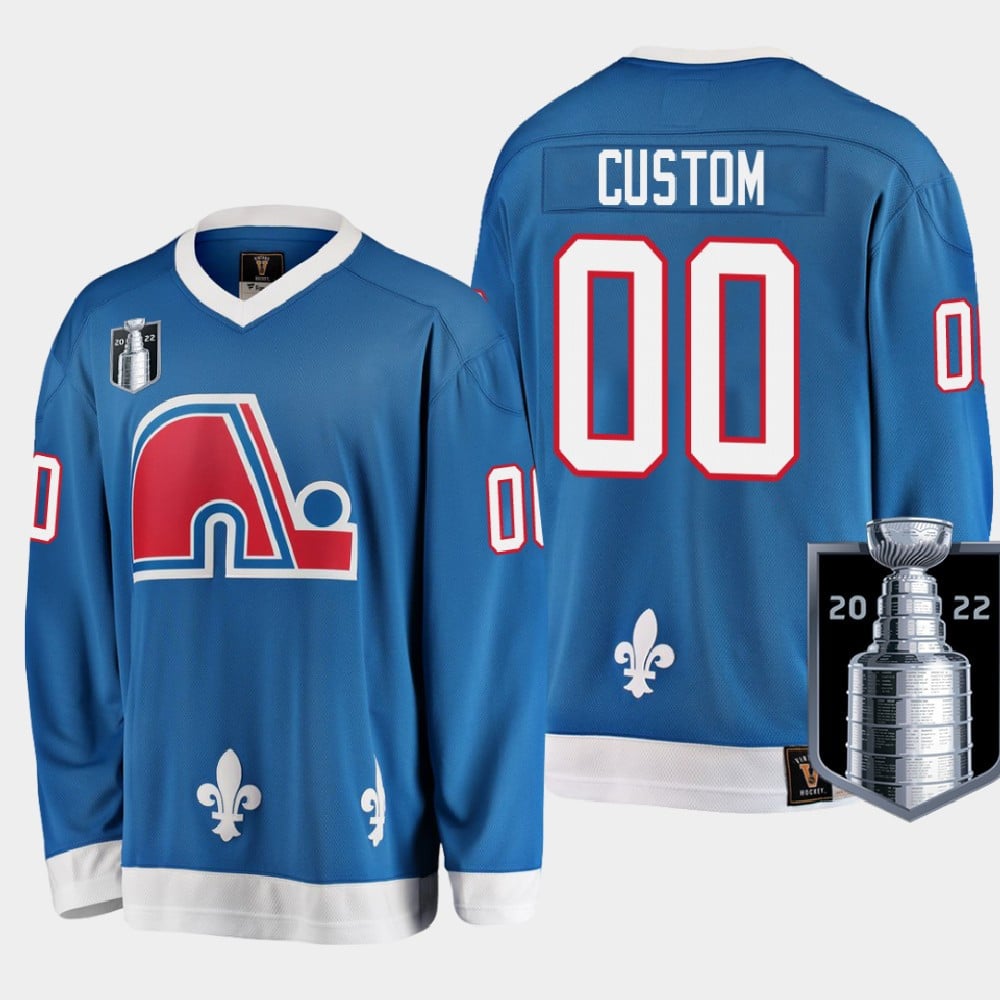 Colorado Avalanche Custom 00 2022 Western Conference Champs Blue Hockey Jersey Heritage - JS671 