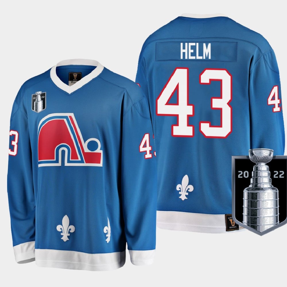 Colorado Avalanche Darren Helm 43 2022 Western Conference Champs Blue Hockey Jersey Heritage - JS182 