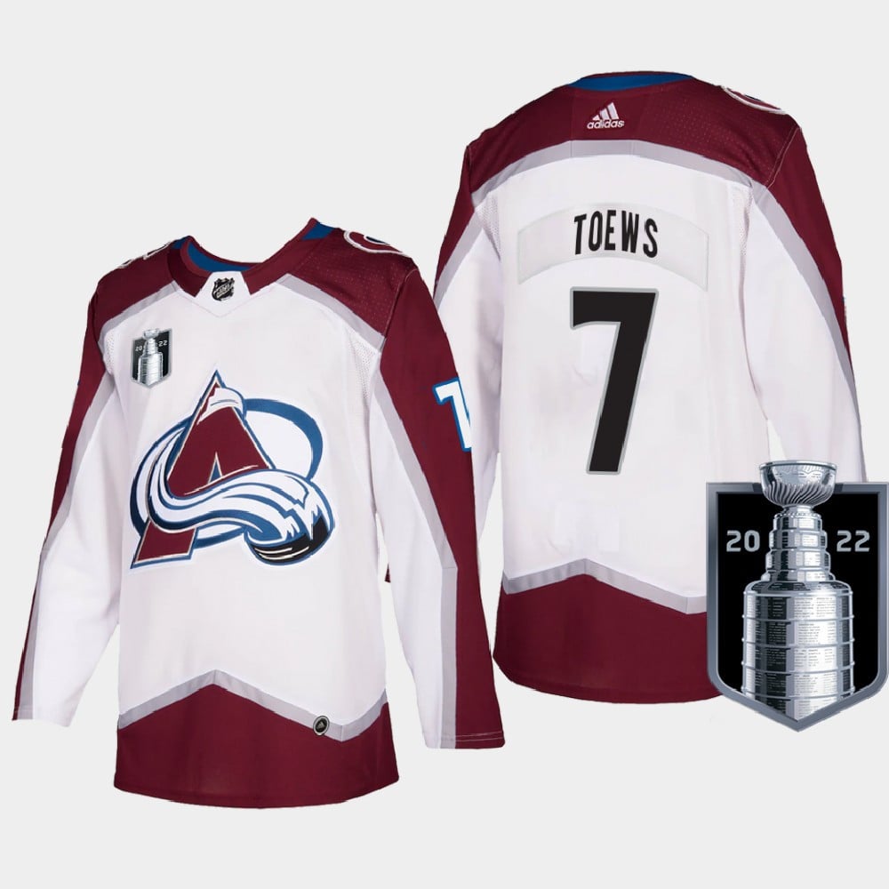 Colorado Avalanche Devon Toews 7 2022 Western Conference Champs White Hockey Jersey - JS772 