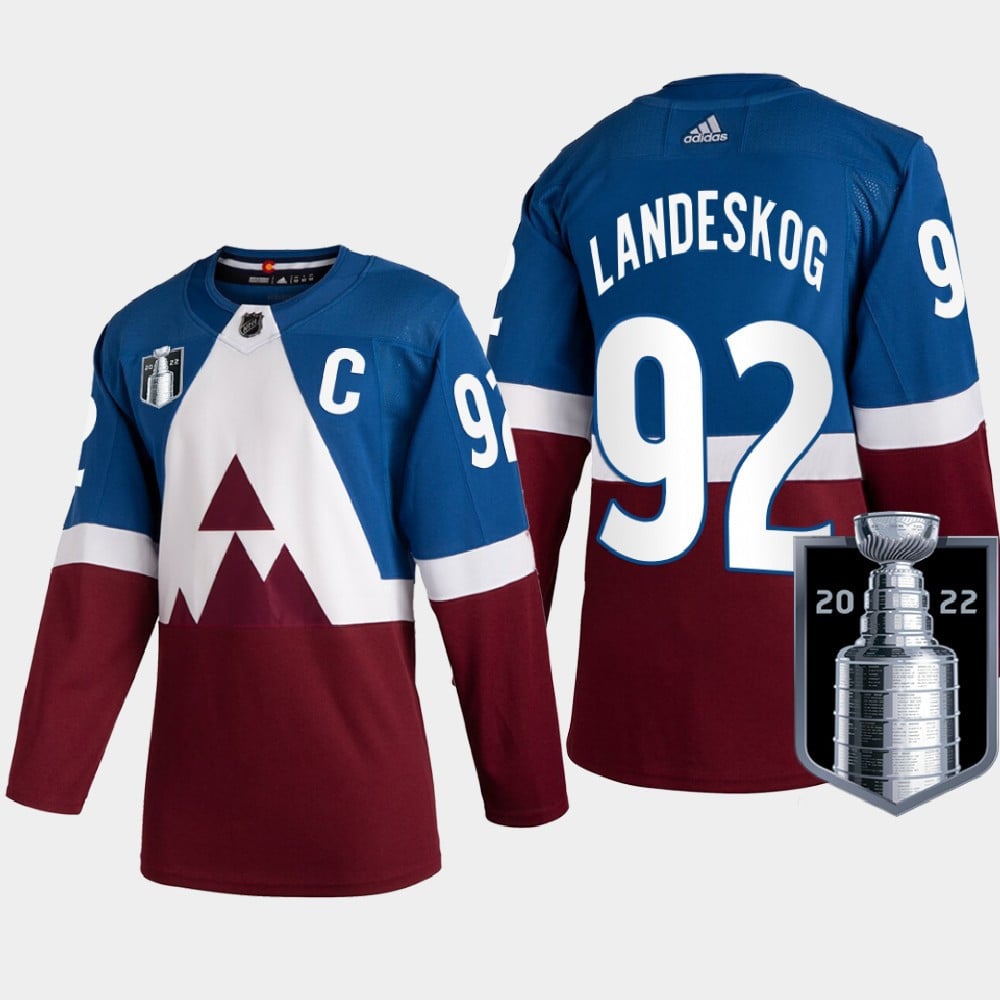 Colorado Avalanche Gabriel Landeskog 92 2022 Western Champs Burgundy Hockey Jersey Stadium Series - JS275 