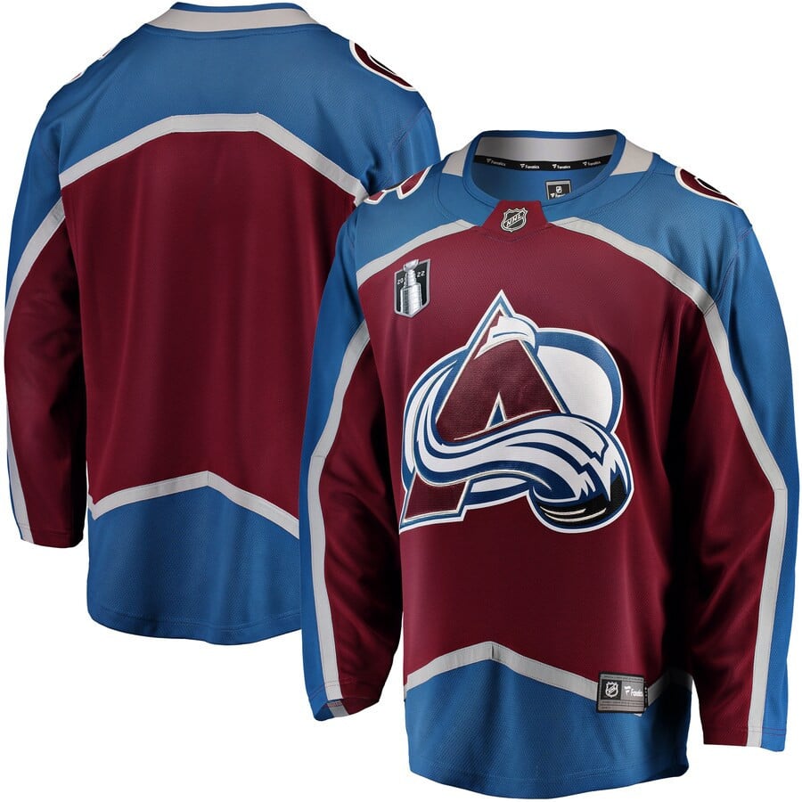 Colorado Avalanche Home 2022 Stanley Cup Final Breakaway Hockey Jersey - Burgundy - JS214 