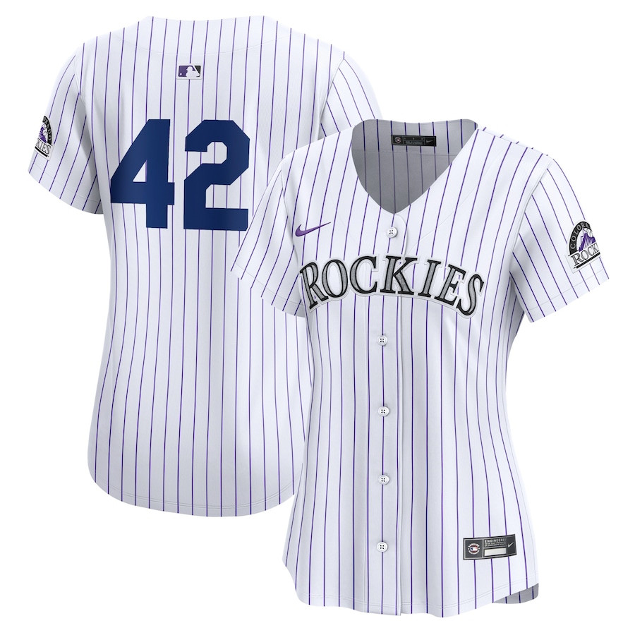 Colorado Rockies 2024 Jackie Robinson Day Home Limited Women Baseball Jersey - White